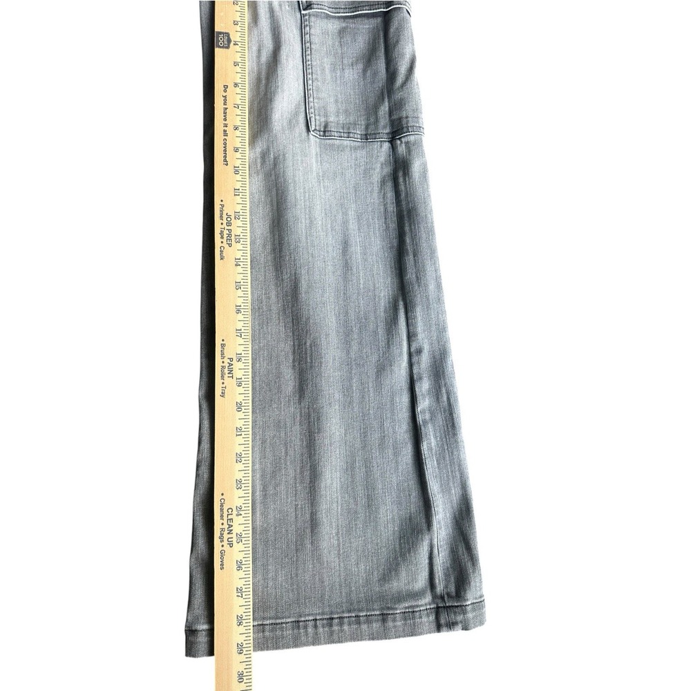 White House Black Market Jeans Women's Size 8 High Rise Wide Leg Light Gray - Picture 8 of 10